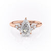 Pear Cut Lab Diamond With Side Stones