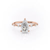 Pear Cut Lab Diamond With Stone Set Shoulders