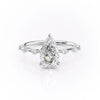Pear Cut Lab Diamond With Stone Set Shoulders