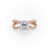 Princess Cut Lab Diamond Criss-Cross Design