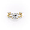 Princess Cut Lab Diamond Criss-Cross Design