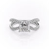 Princess Cut Lab Diamond Criss-Cross Design