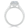 Princess Cut Lab Diamond Engagement Ring, Classic Halo