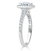 Princess Cut Lab Diamond Engagement Ring, Classic Halo