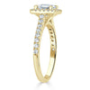 Princess Cut Lab Diamond Engagement Ring, Classic Halo