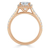 Princess Cut Lab Diamond Engagement Ring, Classic Halo