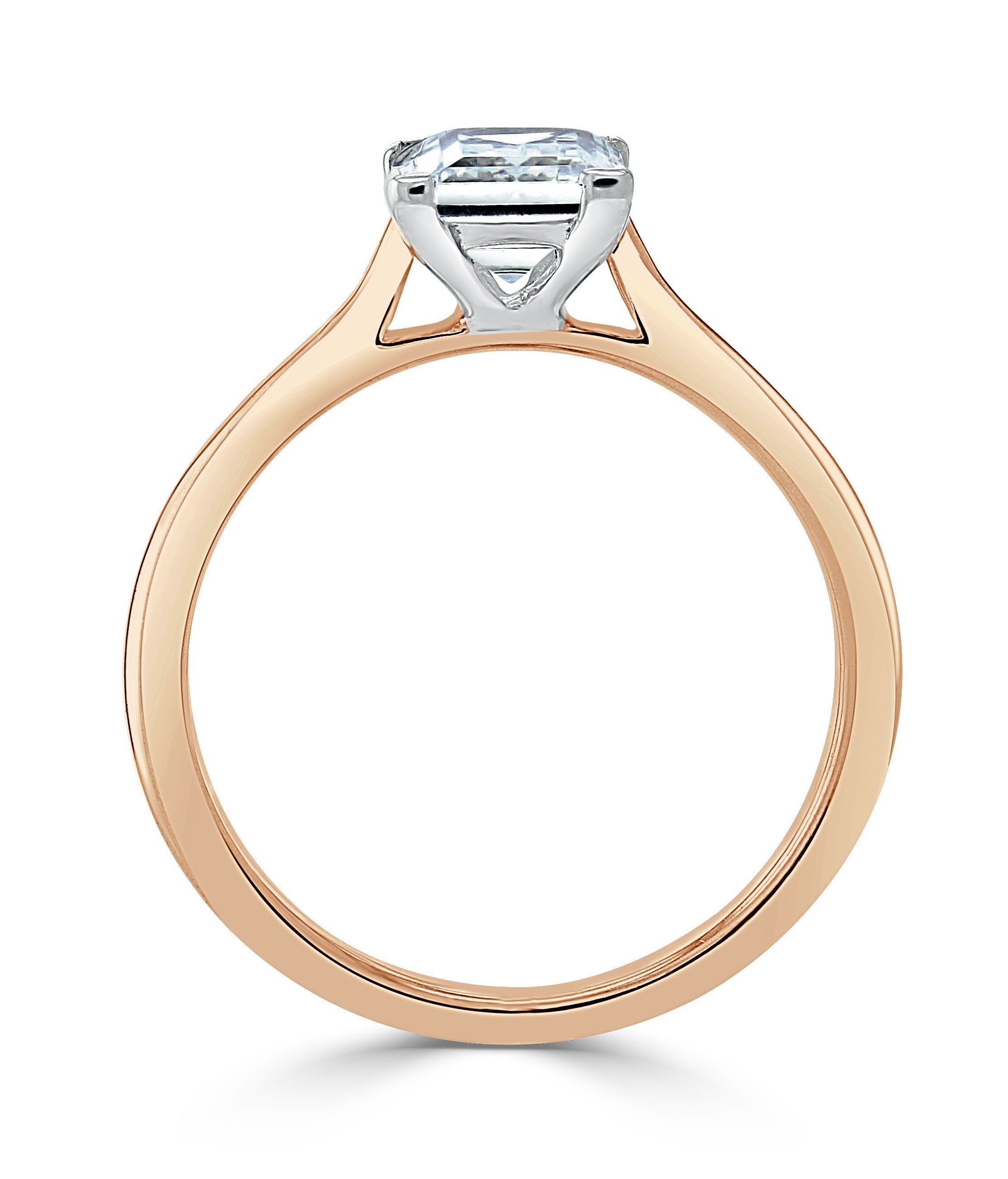 Princess Cut Lab Diamond Engagement Ring, Classic Style