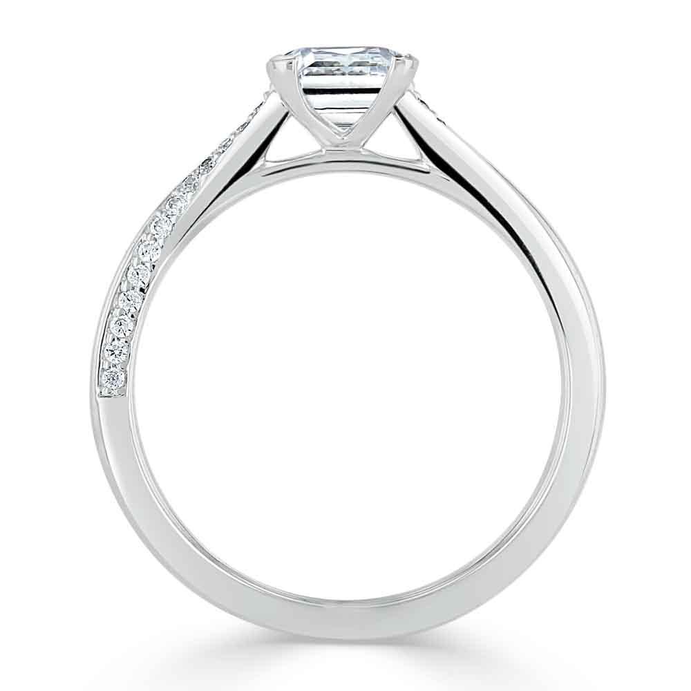 Princess Cut Lab Diamond Engagement Ring, Classic Style