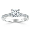 Princess Cut Lab Diamond Engagement Ring, Classic Style