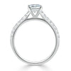 Princess Cut Lab Diamond Engagement Ring, Classic Style