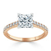 Princess Cut Lab Diamond Engagement Ring, Classic Style
