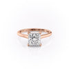 Princess Cut Lab Diamond Engagement Ring, Hidden Halo