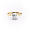 Princess Cut Lab Diamond Engagement Ring, Hidden Halo