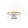 Princess Cut Lab Diamond Engagement Ring, Hidden Halo