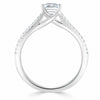 Princess Cut Lab Diamond Engagement Ring, Split Shank