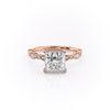 Princess Cut Lab Diamond Engagement Ring, Vintage Design