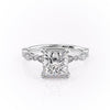 Princess Cut Lab Diamond Engagement Ring, Vintage Design
