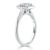 Princess Cut Lab Diamond Halo Engagement Ring
