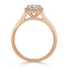 Princess Cut Lab Diamond Halo Engagement Ring