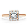 Princess Cut Lab Diamond Halo Engagement Ring