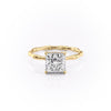 Princess Cut Lab Diamond Ring With Hidden Halo