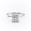 Princess Cut Lab Diamond Ring With Hidden Halo