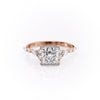 Princess Cut Lab Diamond Shoulder Set Ring Vintage Design