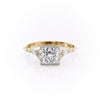 Princess Cut Lab Diamond Shoulder Set Ring Vintage Design