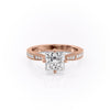 Princess Cut Lab Diamond Stone Set Shoulders With Milgrain Edge