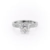 Princess Cut Lab Diamond Stone Set Shoulders With Milgrain Edge