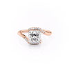 Princess Cut Lab Diamond Twist Ring