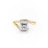 Princess Cut Lab Diamond Twist Ring