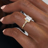 Princess Cut Lab Diamond Vintage Design