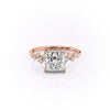 Princess Cut Lab Diamond With Hidden Halo And Side Stones