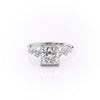 Princess Cut Lab Diamond With Hidden Halo And Side Stones