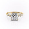 Princess Cut Lab Diamond With Hidden Halo And Side Stones