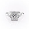 Princess Cut Lab Diamond With Side Stones