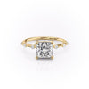 Princess Cut Lab Diamond With Stone Set Shoulders