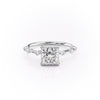 Princess Cut Lab Diamond With Stone Set Shoulders