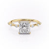 Princess Cut Lab Diamond With Stone Set Shoulders