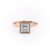 Princess Cut Rubover Lab Diamond With Hidden Halo