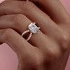 Radiant Cut Lab Diamond Criss-Cross Design
