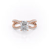 Radiant Cut Lab Diamond Criss-Cross Design