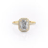 Radiant Cut Lab Diamond Engagement Ring, Classic Halo