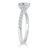 Radiant Cut Lab Diamond Engagement Ring, Classic Style