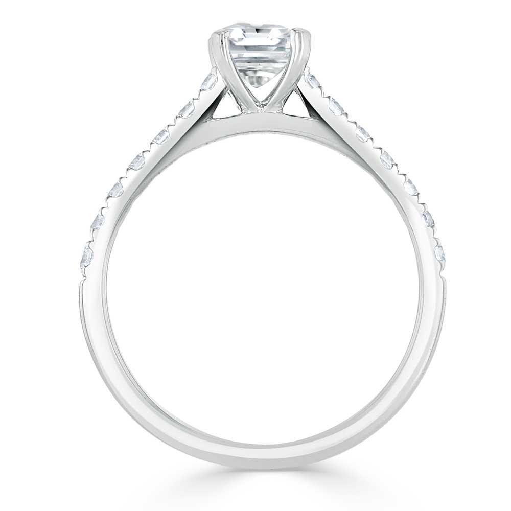 Radiant Cut Lab Diamond Engagement Ring, Classic Style
