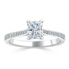 Radiant Cut Lab Diamond Engagement Ring, Classic Style