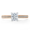 Radiant Cut Lab Diamond Engagement Ring, Classic Style