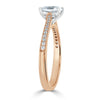 Radiant Cut Lab Diamond Engagement Ring, Classic Style