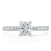 Radiant Cut Lab Diamond Engagement Ring, Classic Style